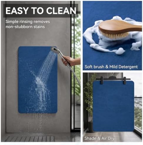 MontVoo -Bath Mat Rug-Rubber Backing Non Slip Quick Dry Absorbent Thin Bathroom - Image 6