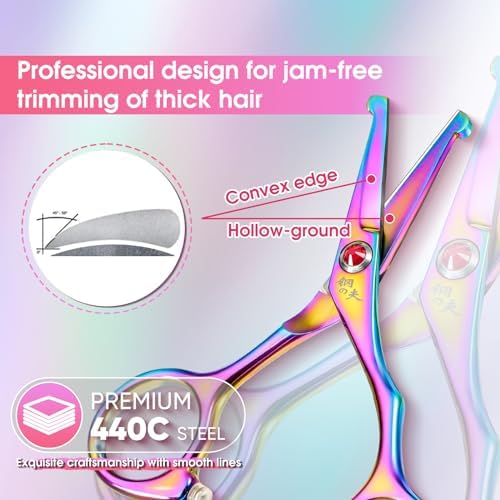 DRGSKL Safety Round Tip Pet Scissors, Offset Pet Face Trimming Shears - Image 5