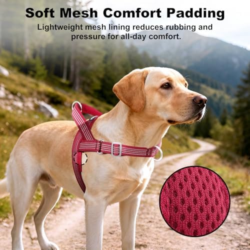 No Pull Dog Harness with Handle, Adjustable Soft Mesh Padded Vest - Image 4