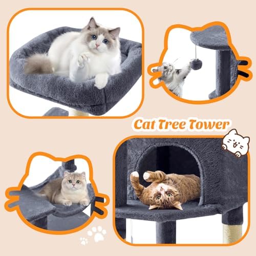 Sweetcrispy 44 Inch Cat Tree Tower - Image 4