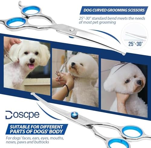 6 in 1 Professional Dog Grooming Scissors Set Pet Hair Cutting Shears Kit - Image 4
