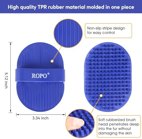 Dog bath brush, ROPO rubber massage dog shampoo brush, used - Image 2