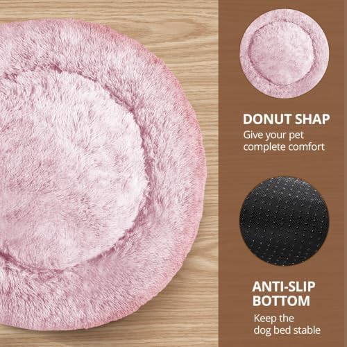 JOLLYVOGUE Calming Dog Beds Large Sized Dog, 36in Donut Washable Large Pet Bed - Image 3