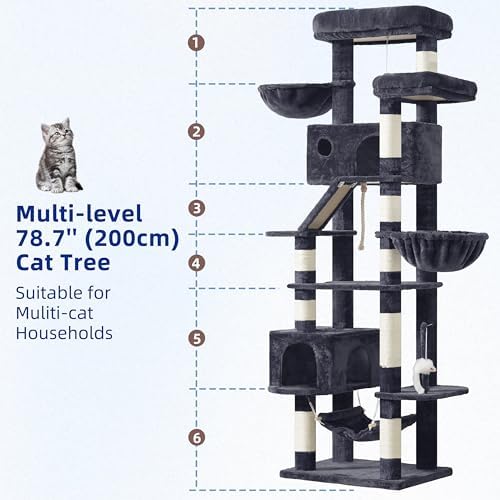Gitelsnour Tall Cat Tree Tower for for Multiple Cats, Large Condo - Image 2
