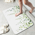 Vintage Eucalyptus Leaves Bath Mat 29.5"x17", Slim Low-Profile Fast Drying by Unknown