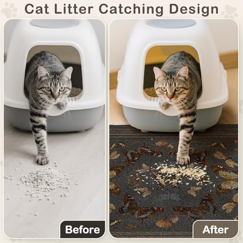 Unicorn Catcher 40"x30" Cat Litter Mat Non-Slip Washable Litter Box Mat - Image 2