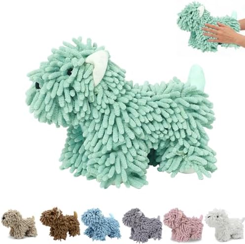 Chenille Dog Hand Towel Fuzzy Ball Dog Towel Animal Hand Towels by FAGOBI