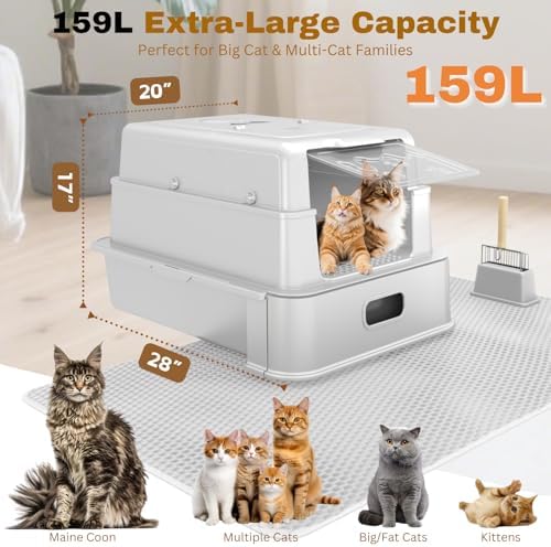 XXXL Jumbo Drawer Stainless Steel Cat Litter Box - Image 2