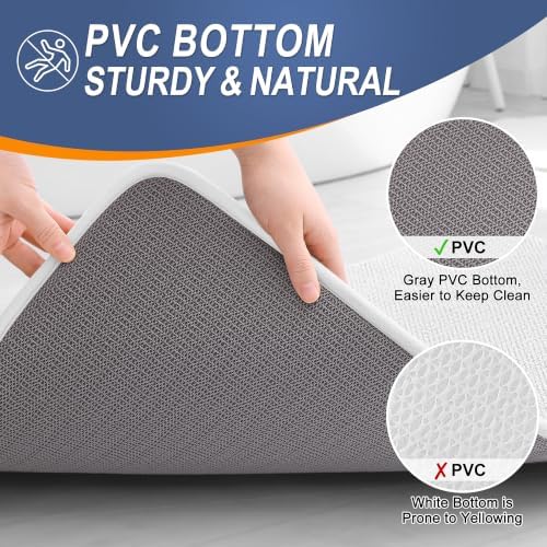 OLANLY Thick Memory Foam Bathroom Rugs 36x24, Absorbent Bath Mat - Image 4