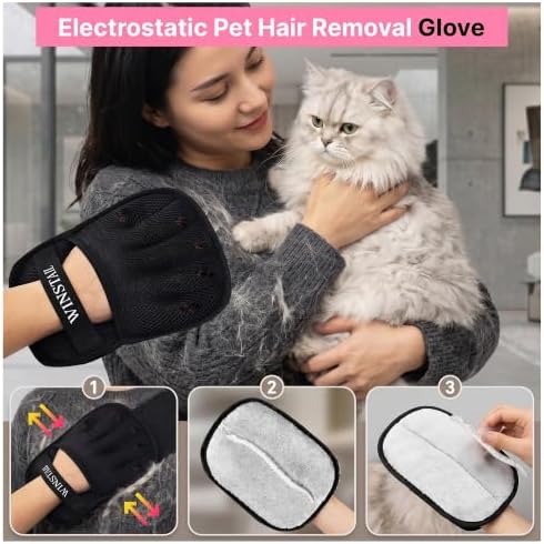 Pet Hair Removal Glove & Dog Brush - Image 5