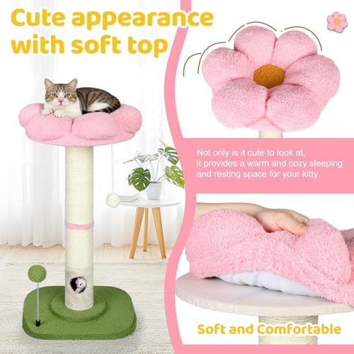 Tall Cat Scratching Post for Indoor Cats, Sisal Scratching Post - Image 2