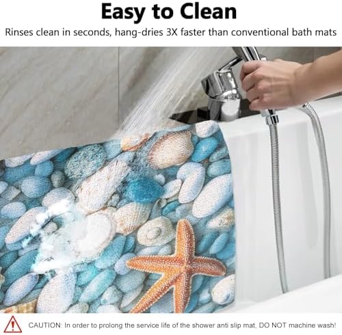 Square Shower Mat, Yonala 36 x 36 Inch Stylish Non Slip Shower Mats - Image 6