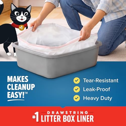 Jonny Cat Litter Box Liners Heavy Duty, Tear & Leak Resistant Large 15ct - Image 3