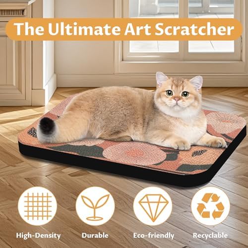 2 Pack Cat Wall Scratcher, Art Cat Scratching Board - Image 4