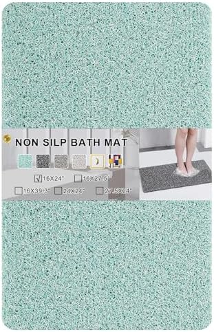 0.6" Extra Thick Non Slip Shower Mat, PVC Loofah Shower Mat by Rzoysia