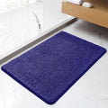 Chenille Bathroom Rug 24"x36" Royal Blue, Non-Slip Plush Bath Mat by Kildoss