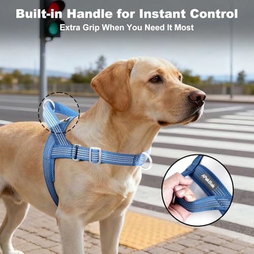 No Pull Dog Harness with Handle, Adjustable Soft Mesh Padded Vest - Image 3