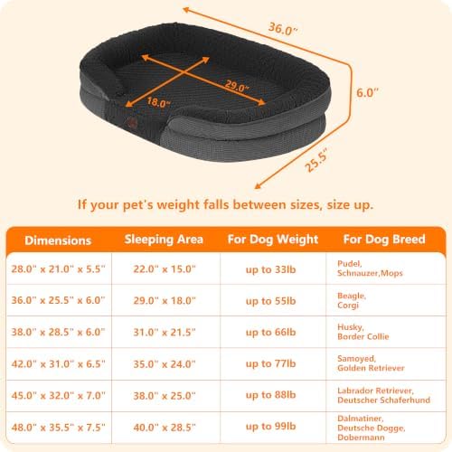 Dwanton Orthopedic Waterproof Medium Dog Bed Sofa, Gel Memory Foam - Image 4