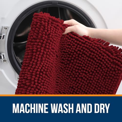 OLANLY Bathroom Rugs 30x20, Extra Soft Absorbent Chenille Bath Rugs - Image 5