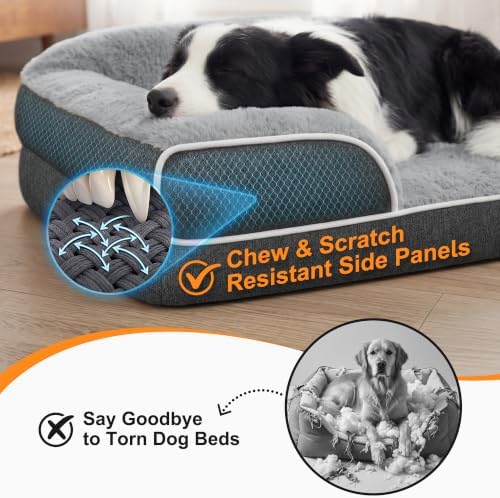 Extra Large Orthopedic Dog Bed, XXL Washable Pet Couch Bed - Image 4