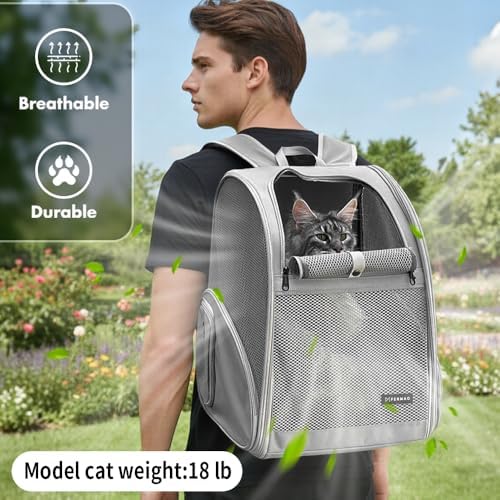 Pet Backpack Carrier ，Large Cat Carrier Backpack Up to 20 Lbs - Image 3