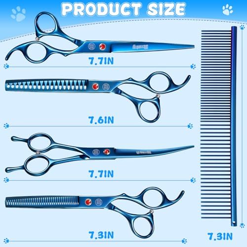 Professional Dog Grooming Scissors Set, 7 Inch/8 Inch Pet Grooming Scissors - Image 5