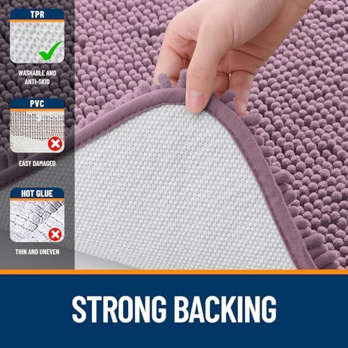 OLANLY Large Bathroom Rugs 44x32, Extra Soft Absorbent Chenille Bath Rugs - Image 6