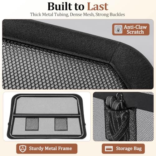 Dog Car Barrier for Cars SUVs Trucks – 50" Wide Pet Divider for Back Seat & - Image 6