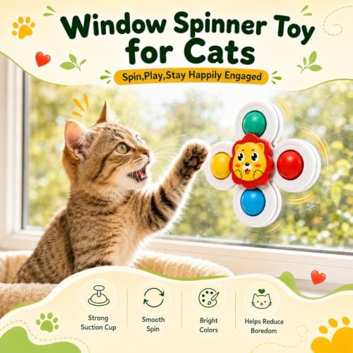 3Pcs Suction Cup Cat Toy, Window Perch Companion Interactive Play Toy - Image 2