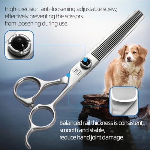 Dog Grooming Scissors: 6.5 inch Pet Blender Shears Made Of Japanese 9CR - Image 5