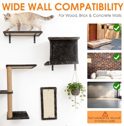 5 in 1 Cat Wall Shelves Climbing System - Image 7