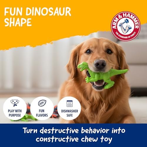 Arm & Hammer Nubbies T-Rex Dog Dental Chew Toy, Mint Flavor - Image 6