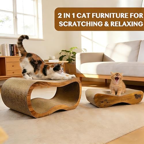 Cat Scratcher, 2 in 1 Cardboard Cat Scratchers - Image 6