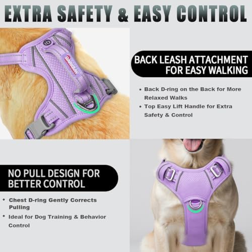 BARKBAY No Pull Dog Harness Large Reflective Dog Harness - Image 3