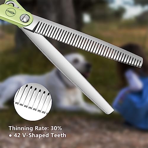 HASHIMOTO Thinning Shears for Dogs, Dog Thinning Shears for Grooming, 42 Teeth - Image 3