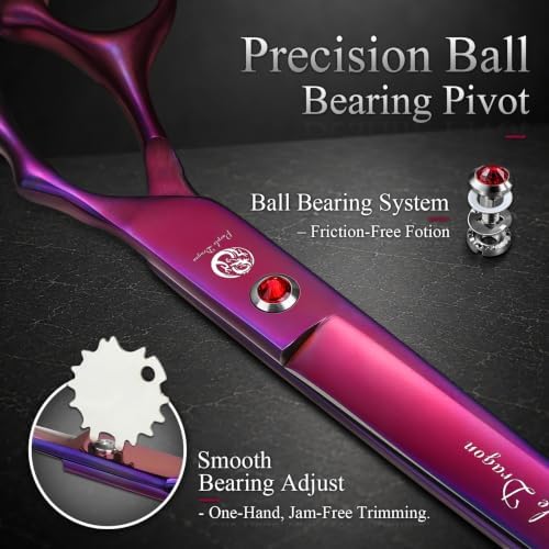 Purple Dragon 8.0 inch Professional Pet Grooming Scissors - Image 4