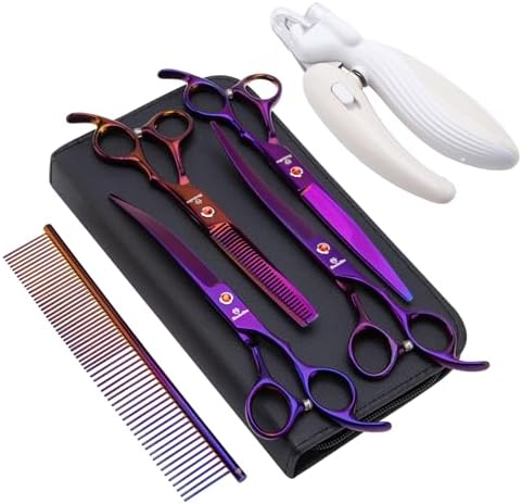 8.0 in 9CR Titanium Professional dog grooming scissors set, Grooming Scissors by yawpnan