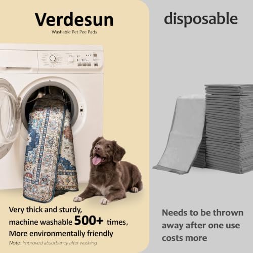 Washable Pee Pads for Dogs 36"x72" 2 Pack Reusable Puppy Potty Pad - Image 3