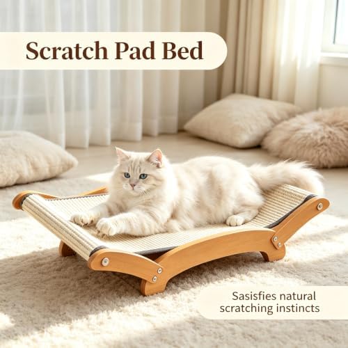 Extra Large Sisal Cat Scratcher Bed, 2-in-1 Lounger and Scratching Pad - Image 2