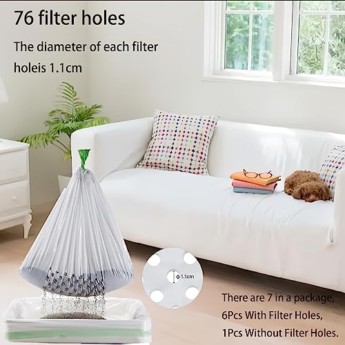 Sifting Cat Litter Liners with Holes 21 Count Large Drawstring - Image 6