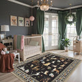 Black Area Rug 5x7 for Living Room Bedroom by WelcometoBabovid