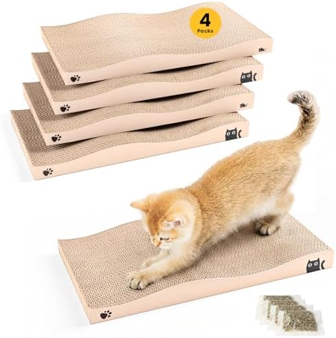 Cat Scratcher, Durable Scratch Pad, Corrugated Cardboard Scratching Board by Conlun