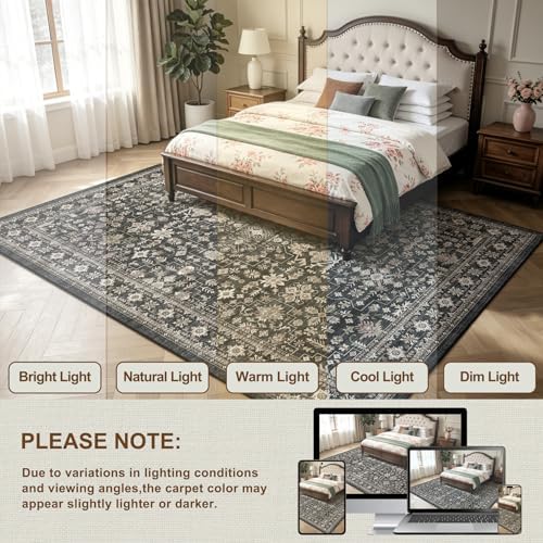 Grey Area Rug 8x10 for Living Room Bedroom - Image 2