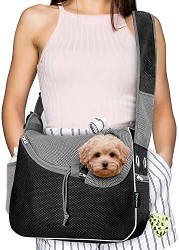 PetAmi Dog Sling Carrier for Small Dog, Hands Free Crossbody Carrier by PetAmi