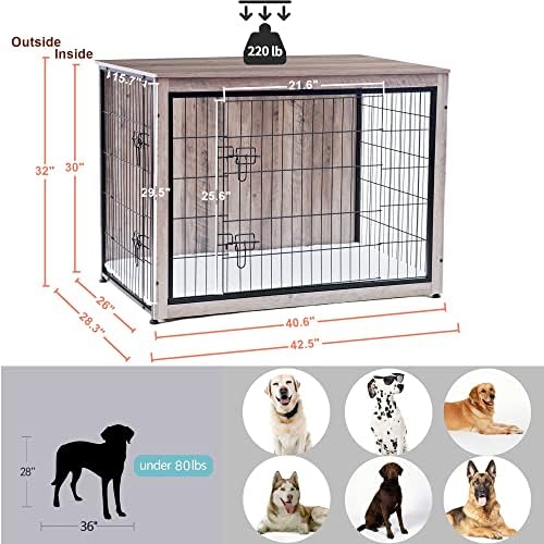 DWANTON 43.3" XXL Dog Crate Furniture - Image 6