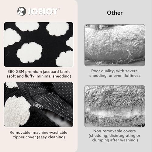 JOEJOY Jacquard Donut Round Dog Beds Large Sized Dog, Removable Washable Cover - Image 3