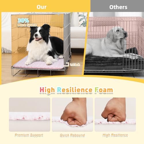 Dog Bed for Crate Pad, High Resilience Foam Crate Mat Bed - Image 2