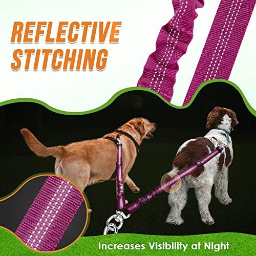 AUTOWT Double Dog Leash, No Tangle 360°Swivel Rotation Reflective Lead - Image 6
