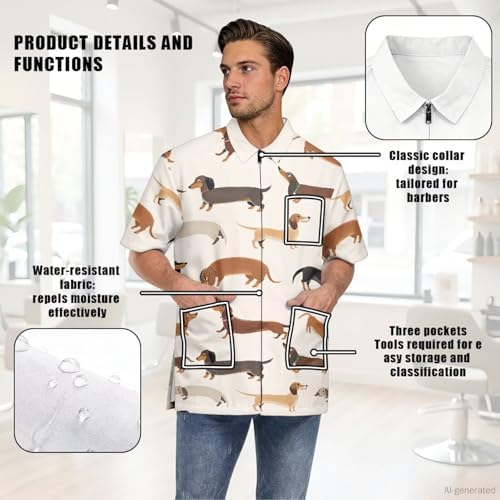 Grooming Apron for Dog Groomer Professional Design Water Hair Proof - Image 6