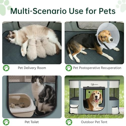 Siedihit 35" Dog Playpen, Cat Puppy Pen, Pet Portable Crate Indoor Outdoor - Image 6